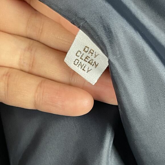 Vintage Lilli Ann Long Blazer Jacket Womens Medium Blue Gold Button Career - Picture 6 of 16